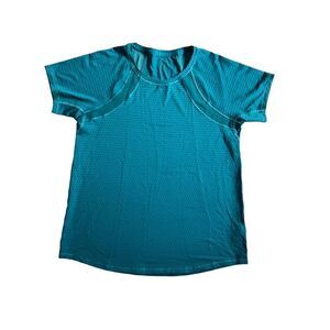 ATHLETA TEAL CHI DOT MESH TRAIN TEE  size XS